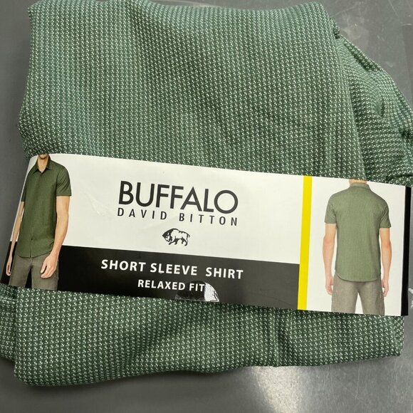 NEW Buffalo David Bitton Men's S Short Sleeve Button up Knit Shirt - Picture 5 of 10
